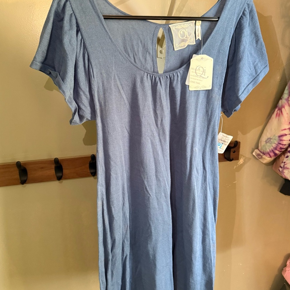 Elegant Blue Women's Dress